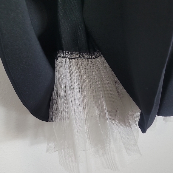 Y2K 90s Ruby Mini Strapless Dress S Black Tulle Whimsigoth Grunge Hoco Cocktail - Picture 6 of 13